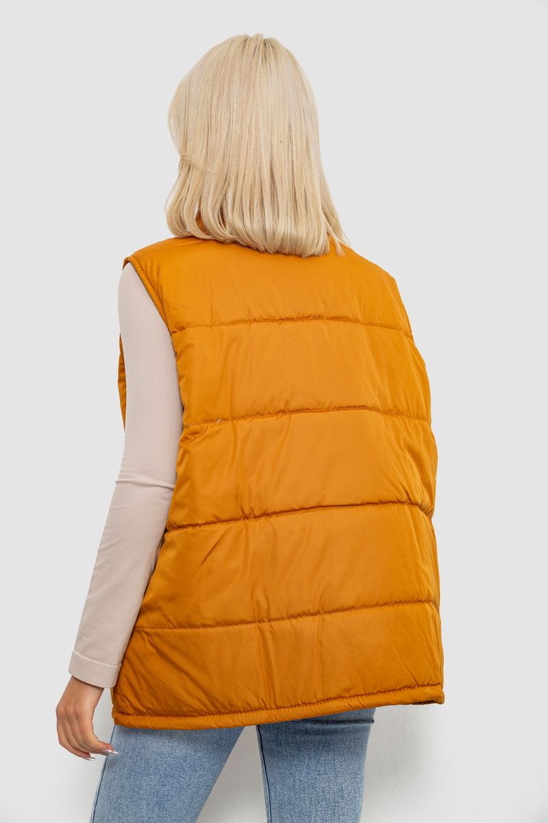 Жилет жіночий демісезонний, колір коричневий, 257R95 - Зображення 4