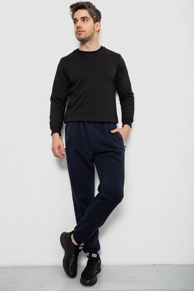 Спортивні штани чоловічі на флісі, колір синій, 244R41748