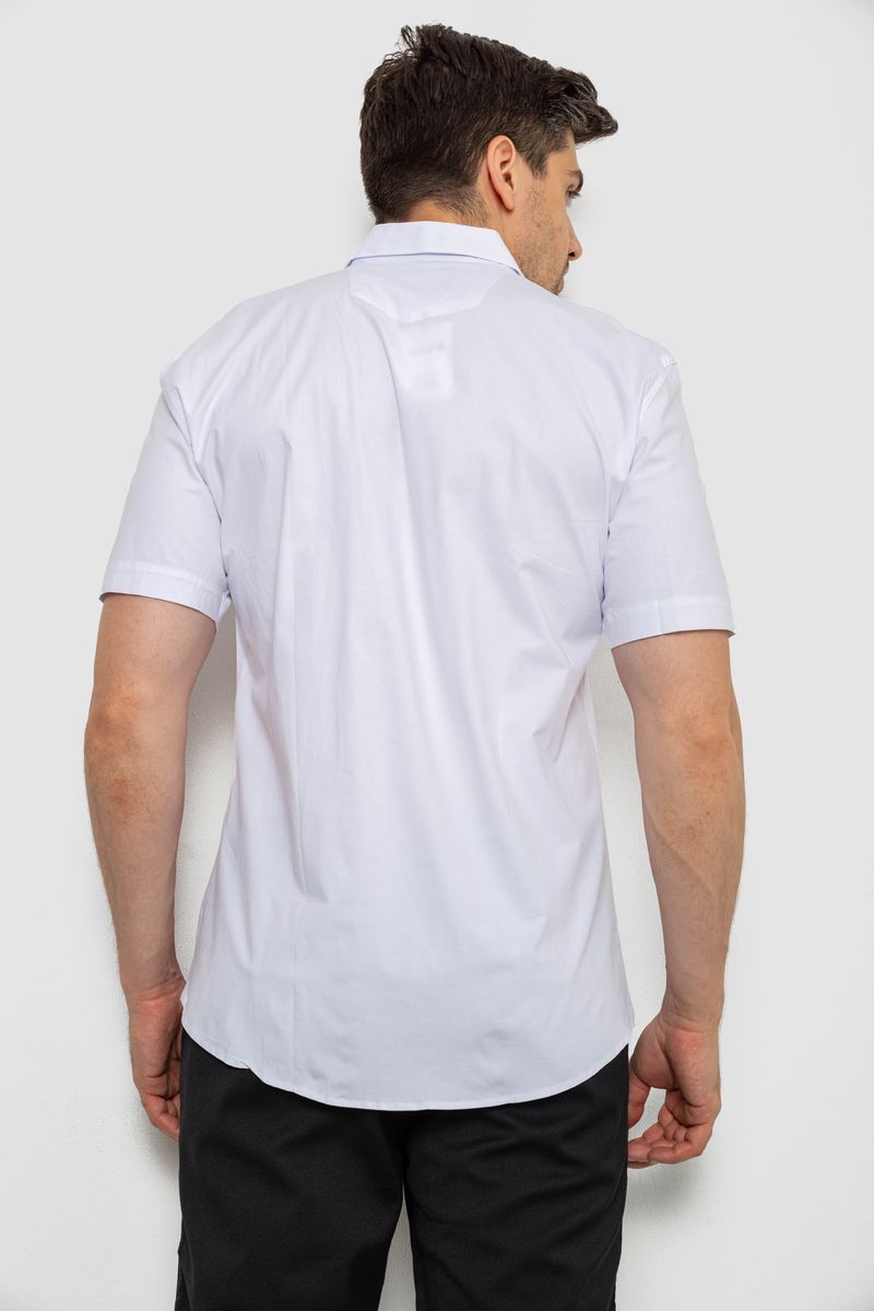 Сорочка чоловіча однотонна класична, колір білий, 214R7108 - Зображення 4