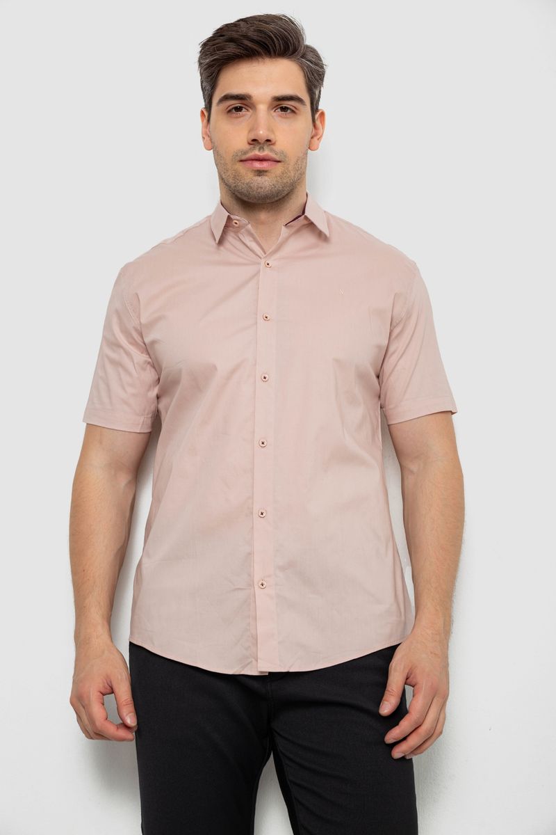 Сорочка чоловіча, колір бежевий, 214R7327