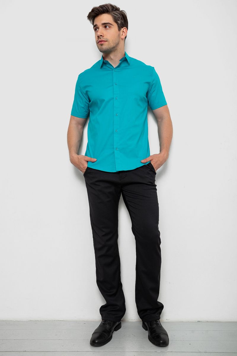 Сорочка чоловіча, колір бірюзовий, 214R7327