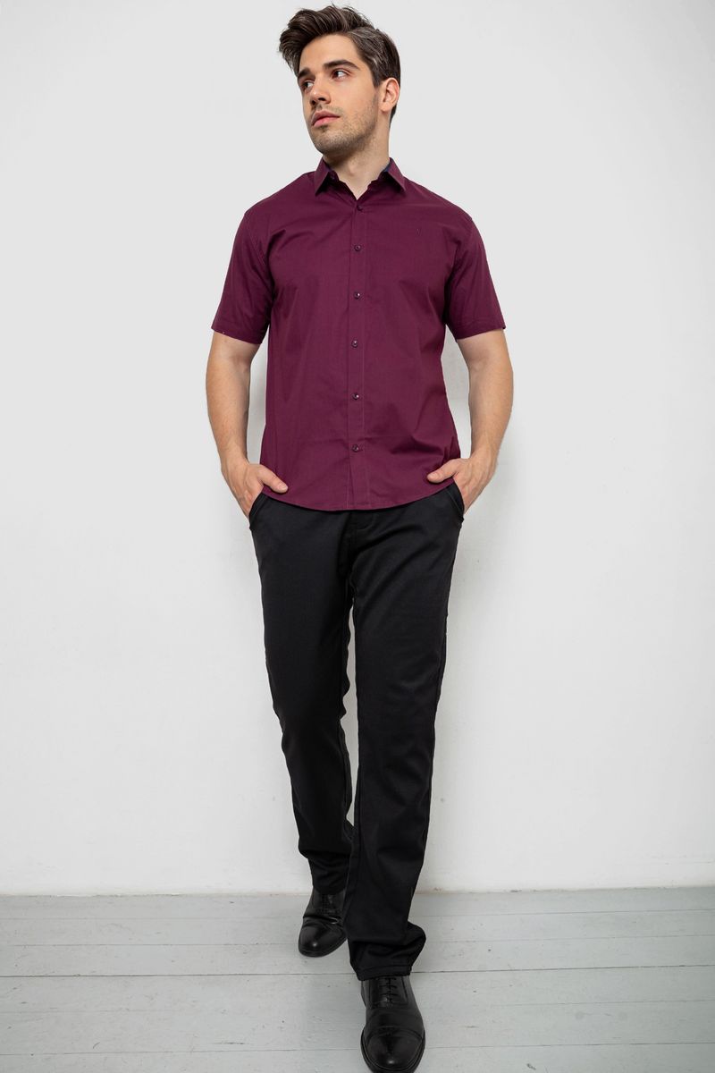 Сорочка чоловіча, колір сливовий, 214R7327