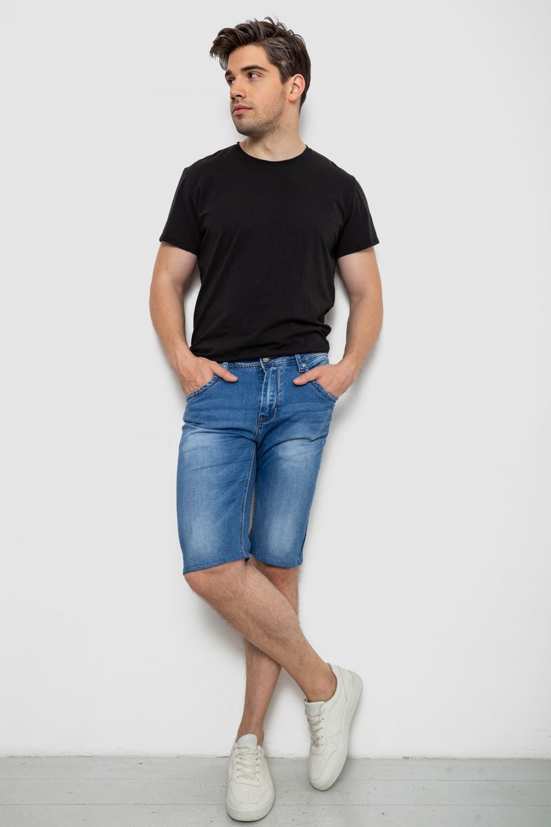 Шорти чоловічі джинсові, колір синій, 244RK7132