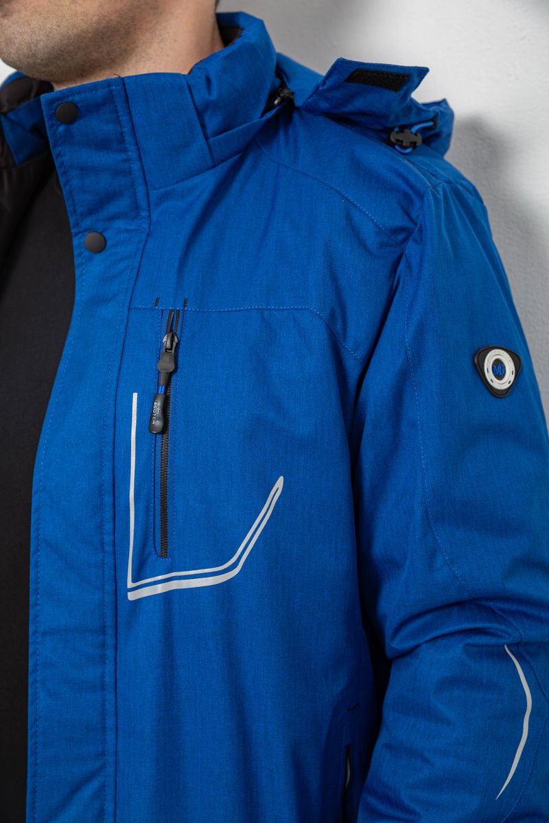 Куртка чоловіча демісезонна з капюшоном, колір електрик, 244RZ-2521 - Зображення 5