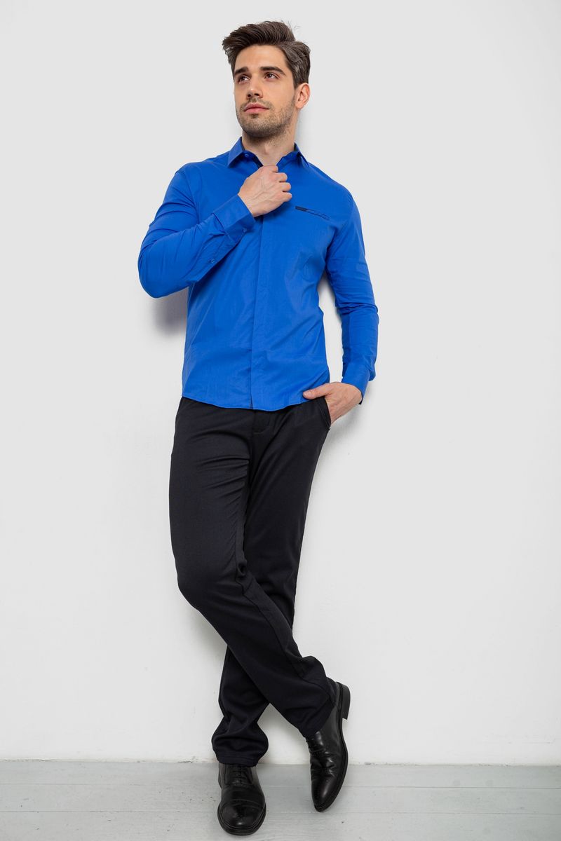 Сорочка чоловіча, колір електрик, 214R7843