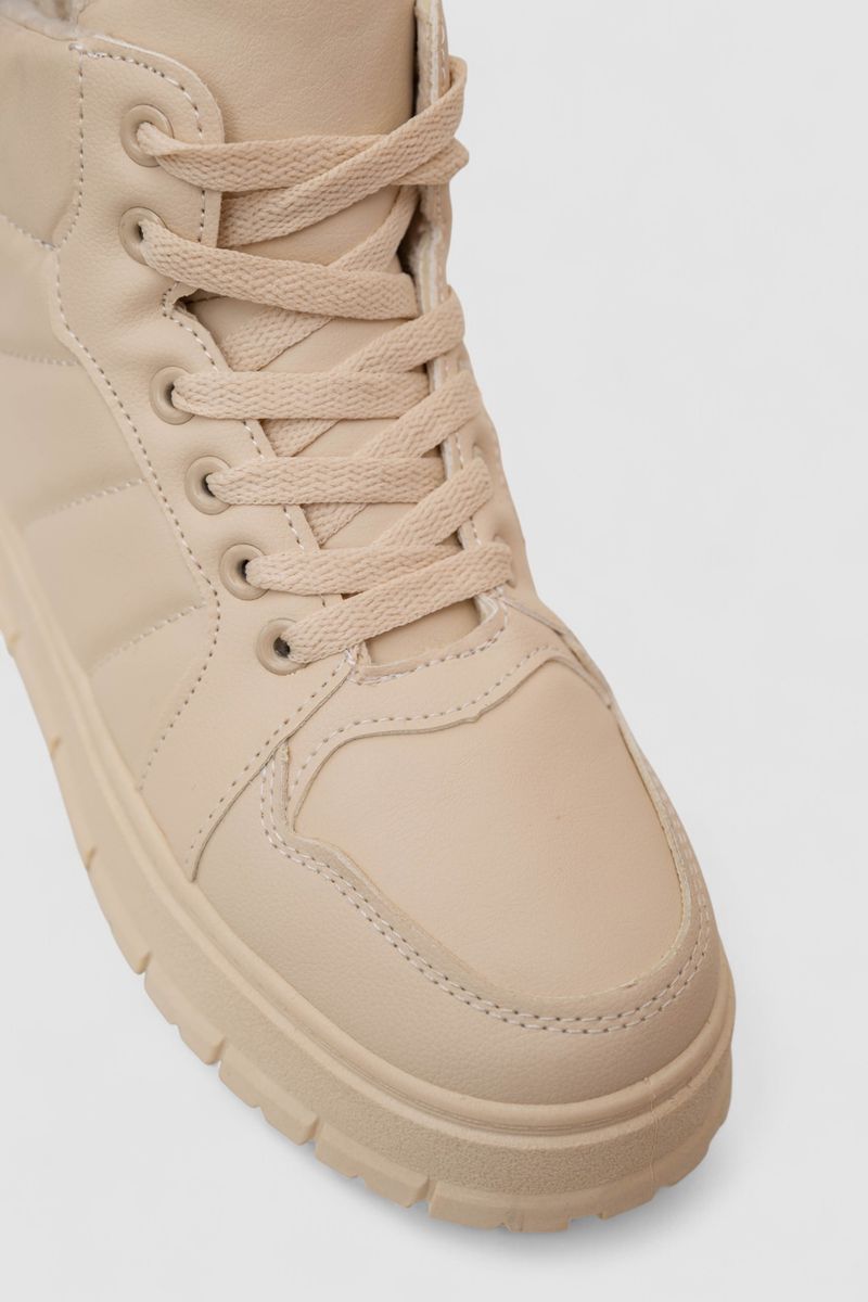 Кросівки жіночі зимові на хутрі, колір бежевий, 248RMB02