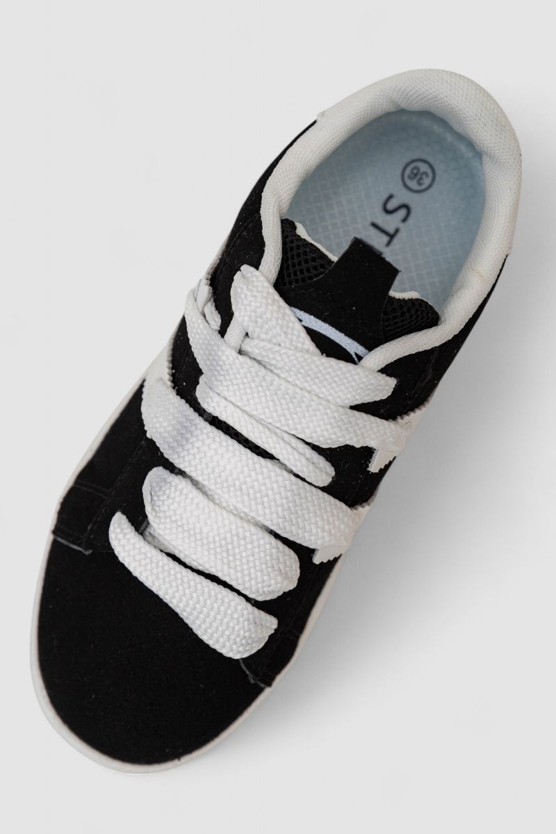 Кросівки жіночі замша, колір чорно-білий, 248RJH800-1