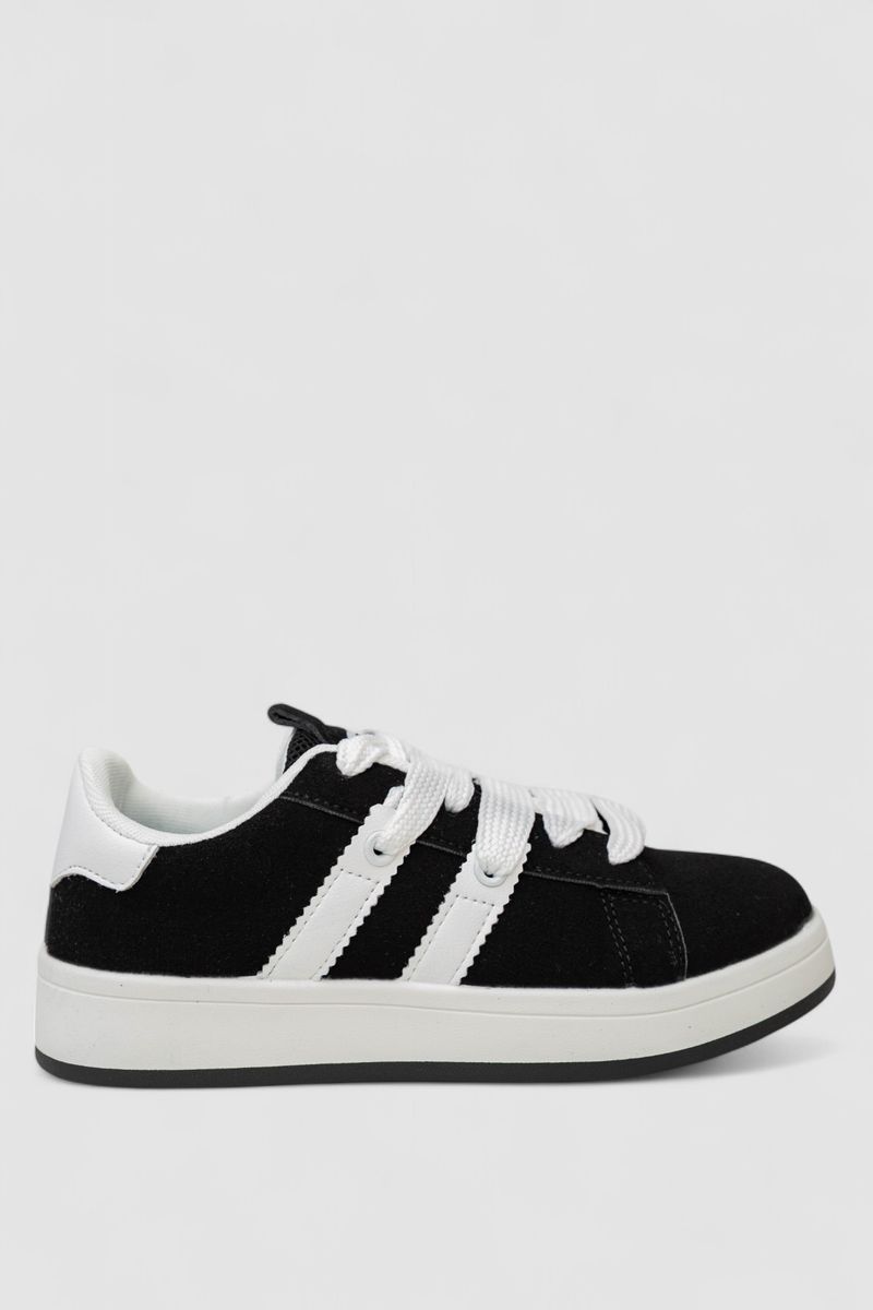 Кросівки жіночі замша, колір чорно-білий, 248RJH800-1