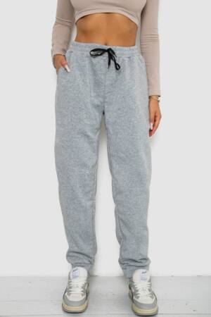Спортивні штани жіночі на флісі, колір сірий, 238R57016-1