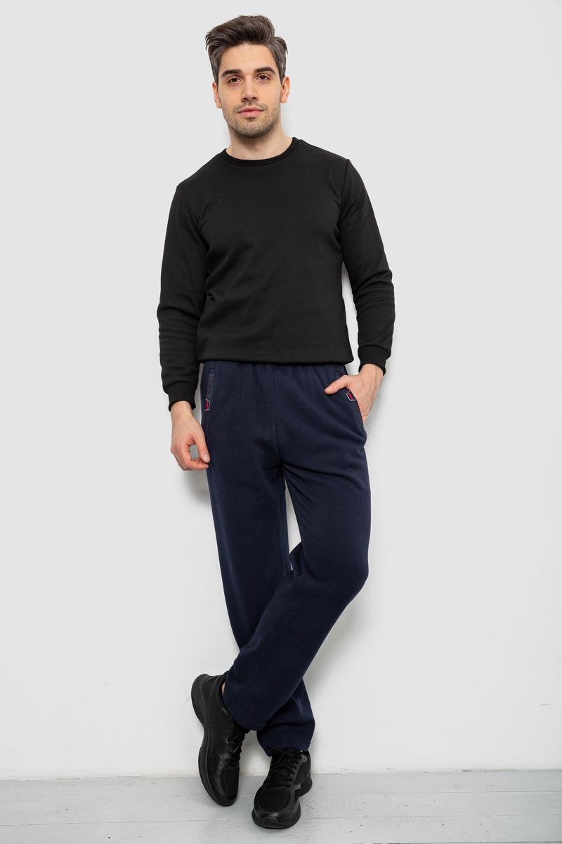 Спортивні штани чоловічі на флісі, колір синій, 244R41597