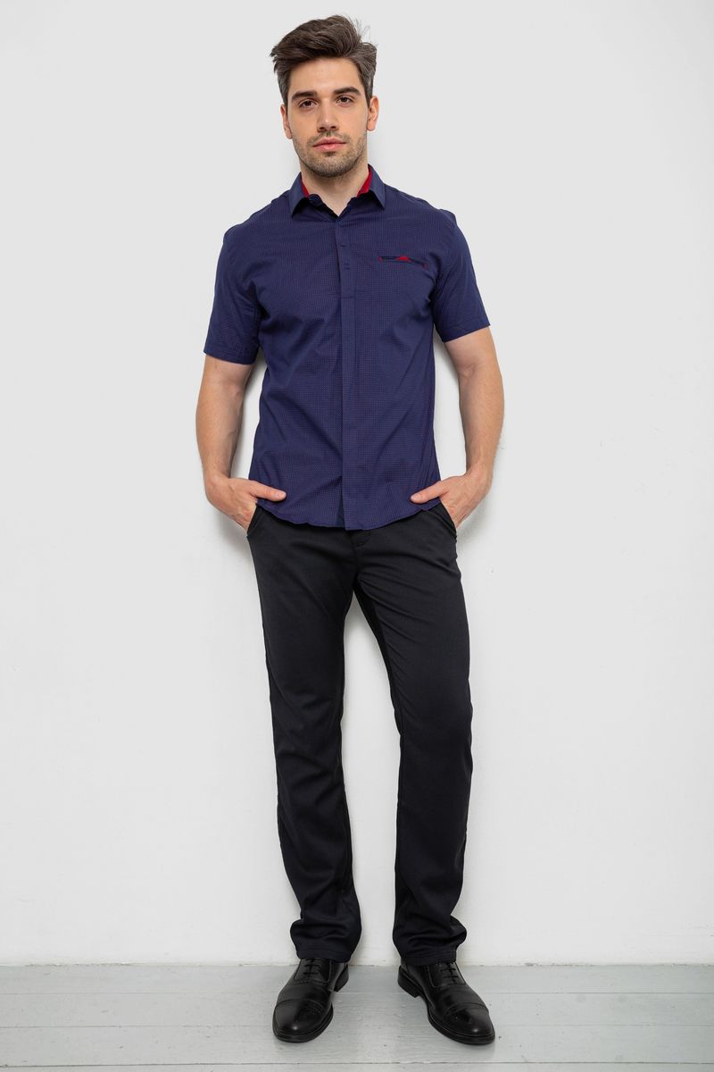 Сорочка чоловіча з принтом, колір синій, 214R7125
