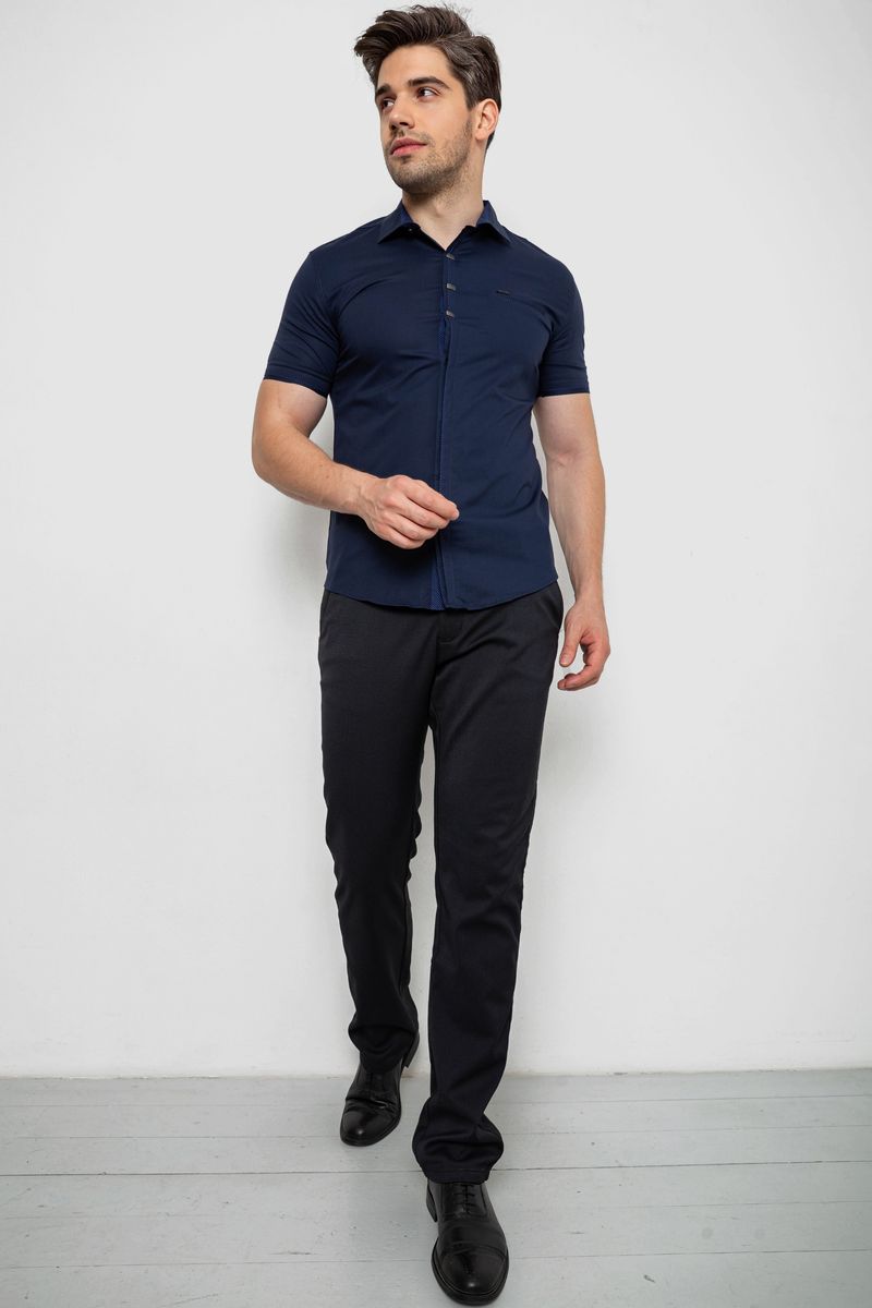 Сорочка чоловіча, колір синій, 214R7006