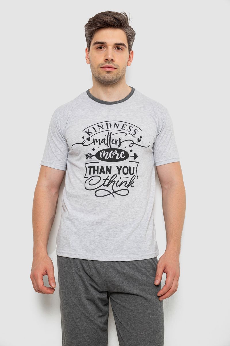 Піжама чоловіча, колір світло-сірий, 243R6205