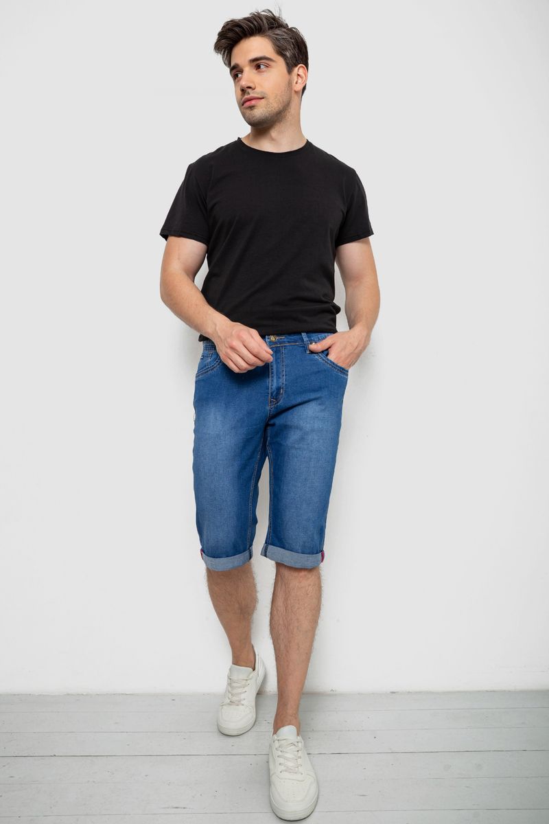 Шорти чоловічі джинсові, колір синій, 244RLS22-0230D