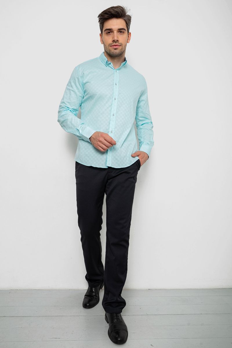 Сорочка чоловіча однотонна, колір блакитний, 214R7075