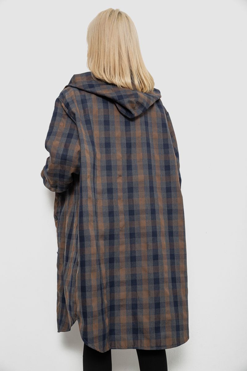 Жіночий кардиган в клітинку, колір бежевий, 257R233-6 - Зображення 5