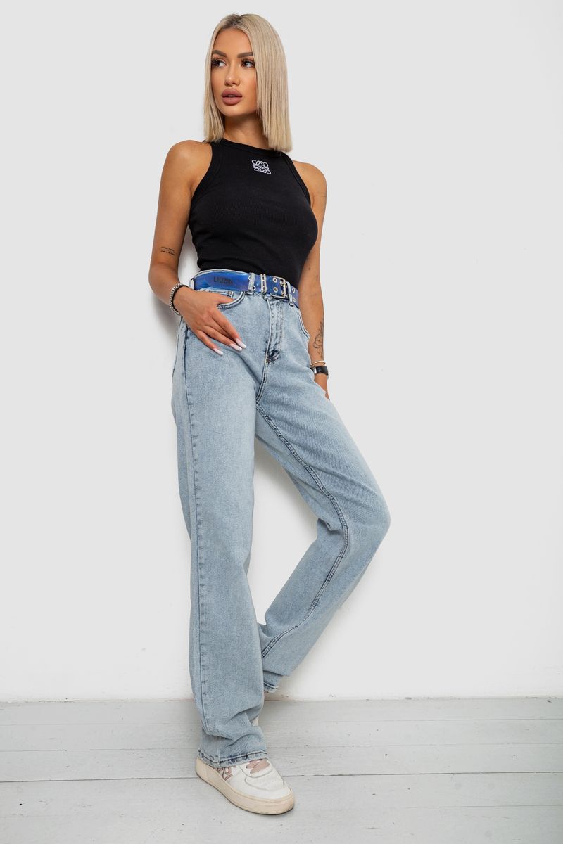 Джинси жіночі, колір блакитний, 244R00642