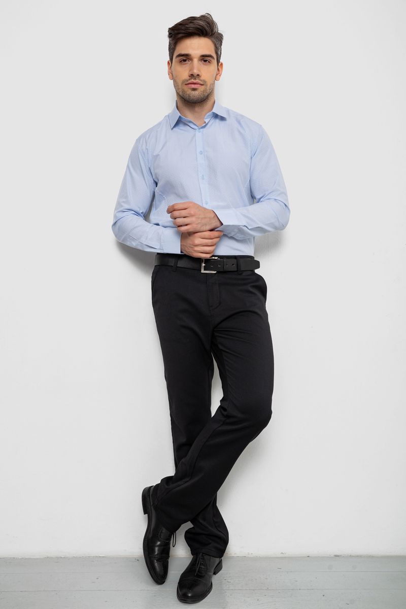 Сорочка чоловіча з довгим рукавом, колір блакитний, 214R839