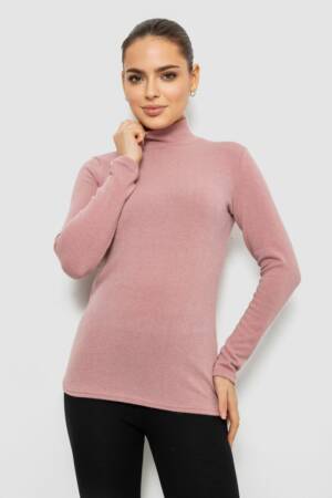 Гольф жіночий однотонний, колір пудровий, 257R100