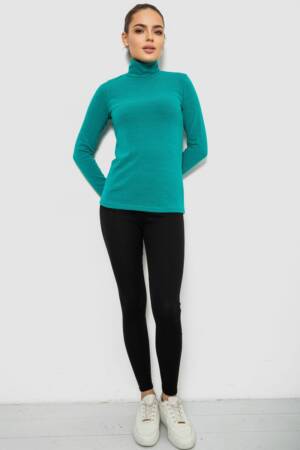 Гольф жіночий однотонний, колір бірюзовий, 257R100