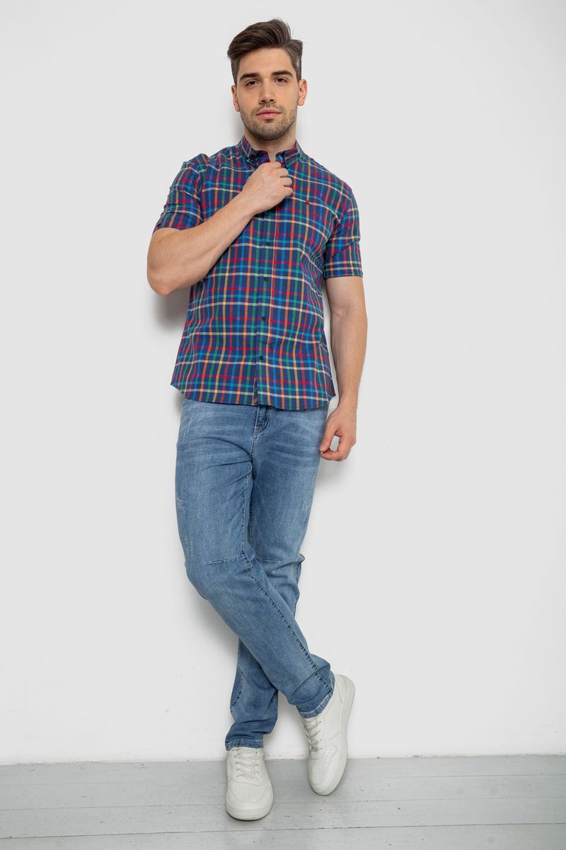 Сорочка чоловіча в клітку, колір різноколір, 214R831