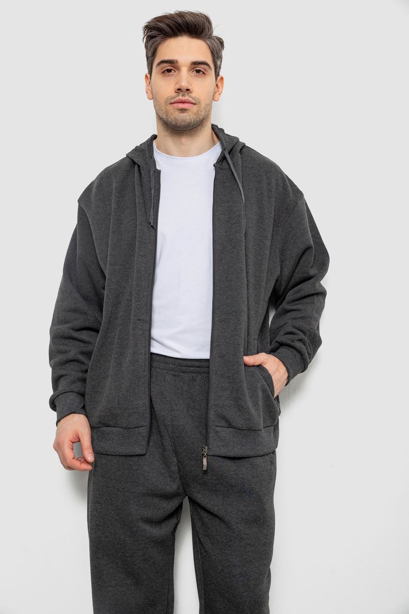 Спортивний костюм чоловічий на флісі, колір сірий, 244R917