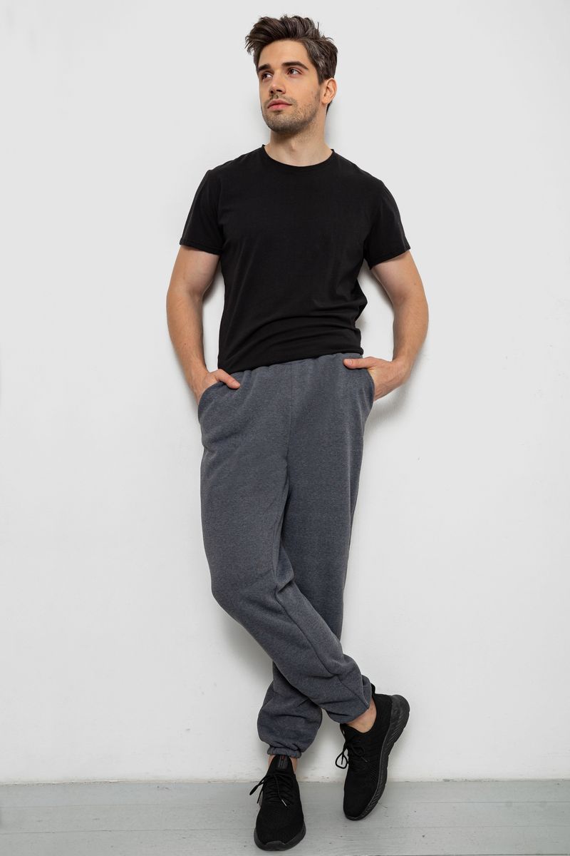 Спортивні штани чоловічі на флісі, колір сірий, 238R58629