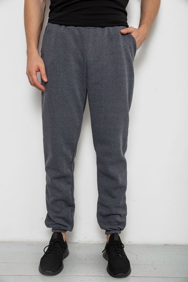 Спортивні штани чоловічі на флісі, колір сірий, 238R58629