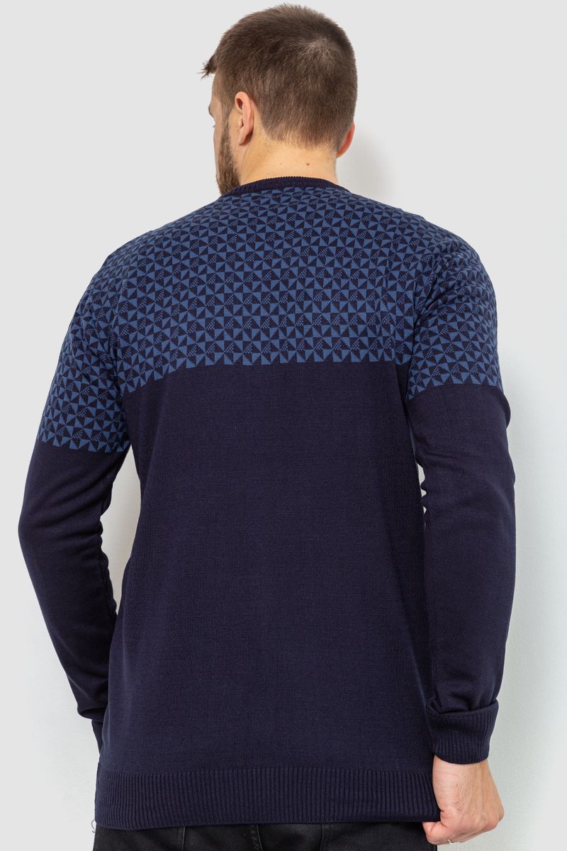 Светр чоловічий, колір темно-синій, 161R898 - Зображення 4