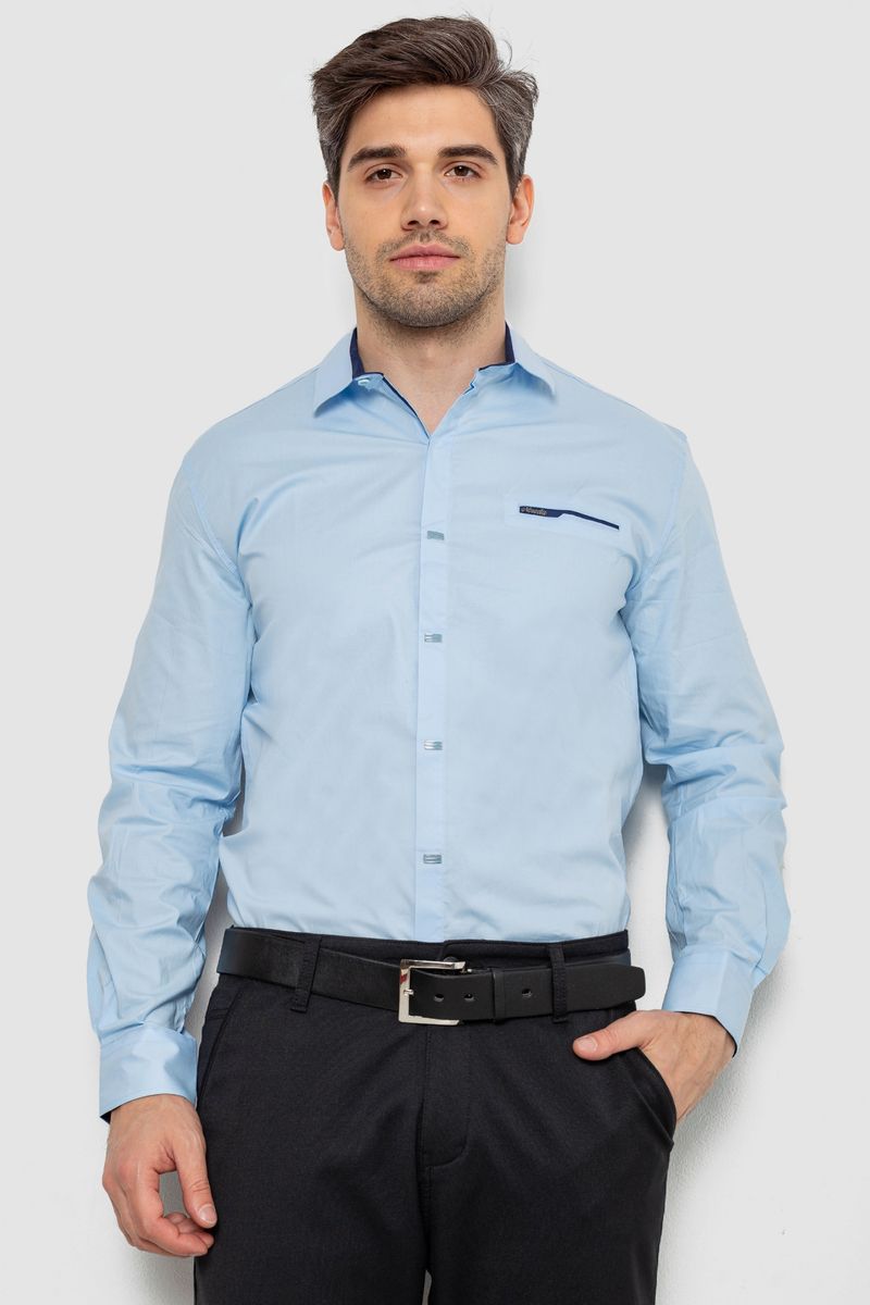 Сорочка чоловіча, колір блакитний, 214R7008