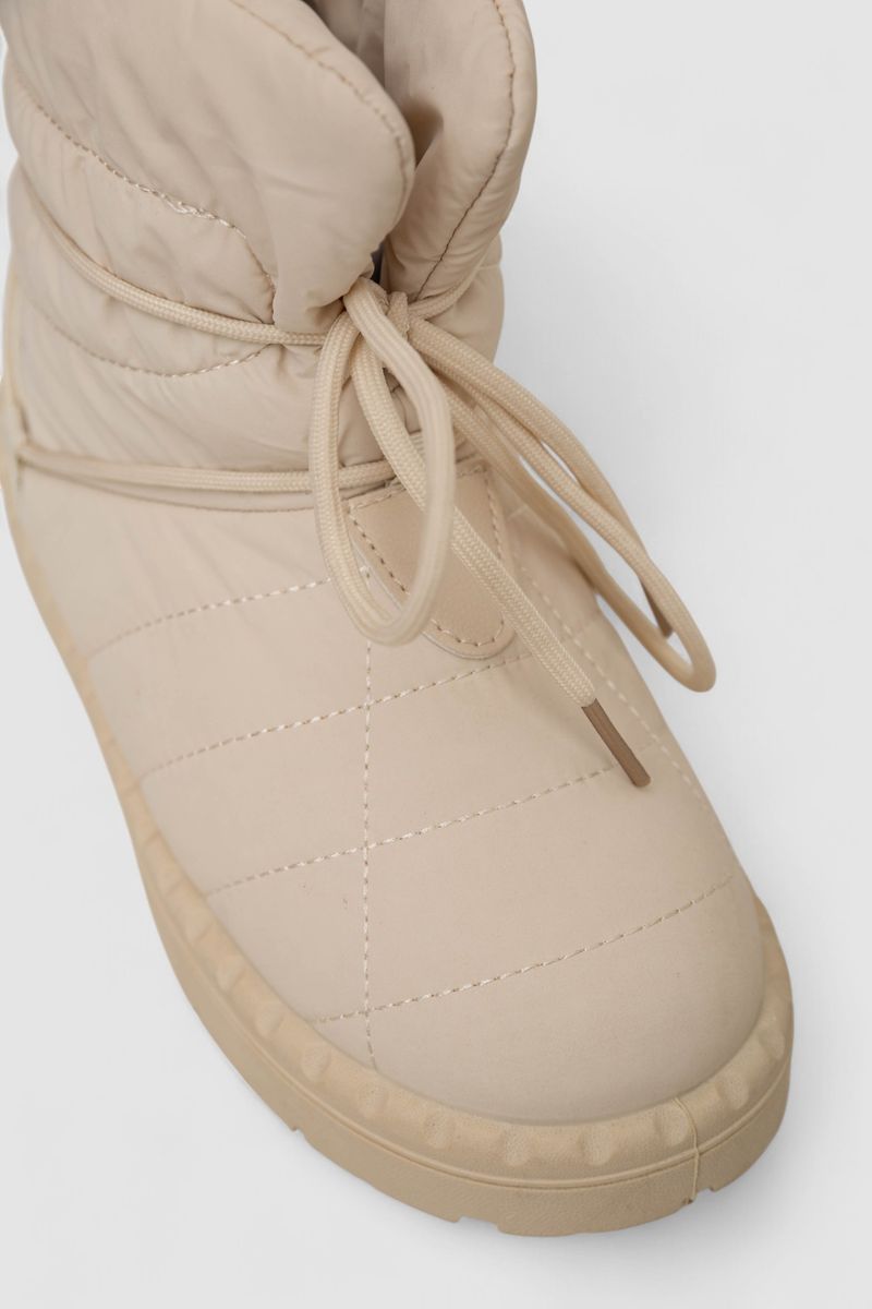 Дутики жіночі зимові на хутрі, колір бежевий, 248RFM19