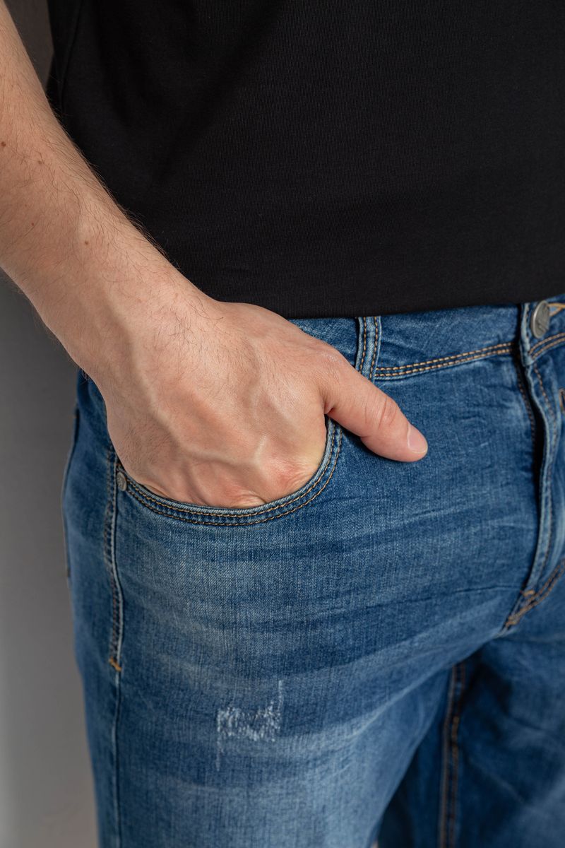 Джинсові шорти чоловічі, колір синій, 244R5A-049 - Зображення 5