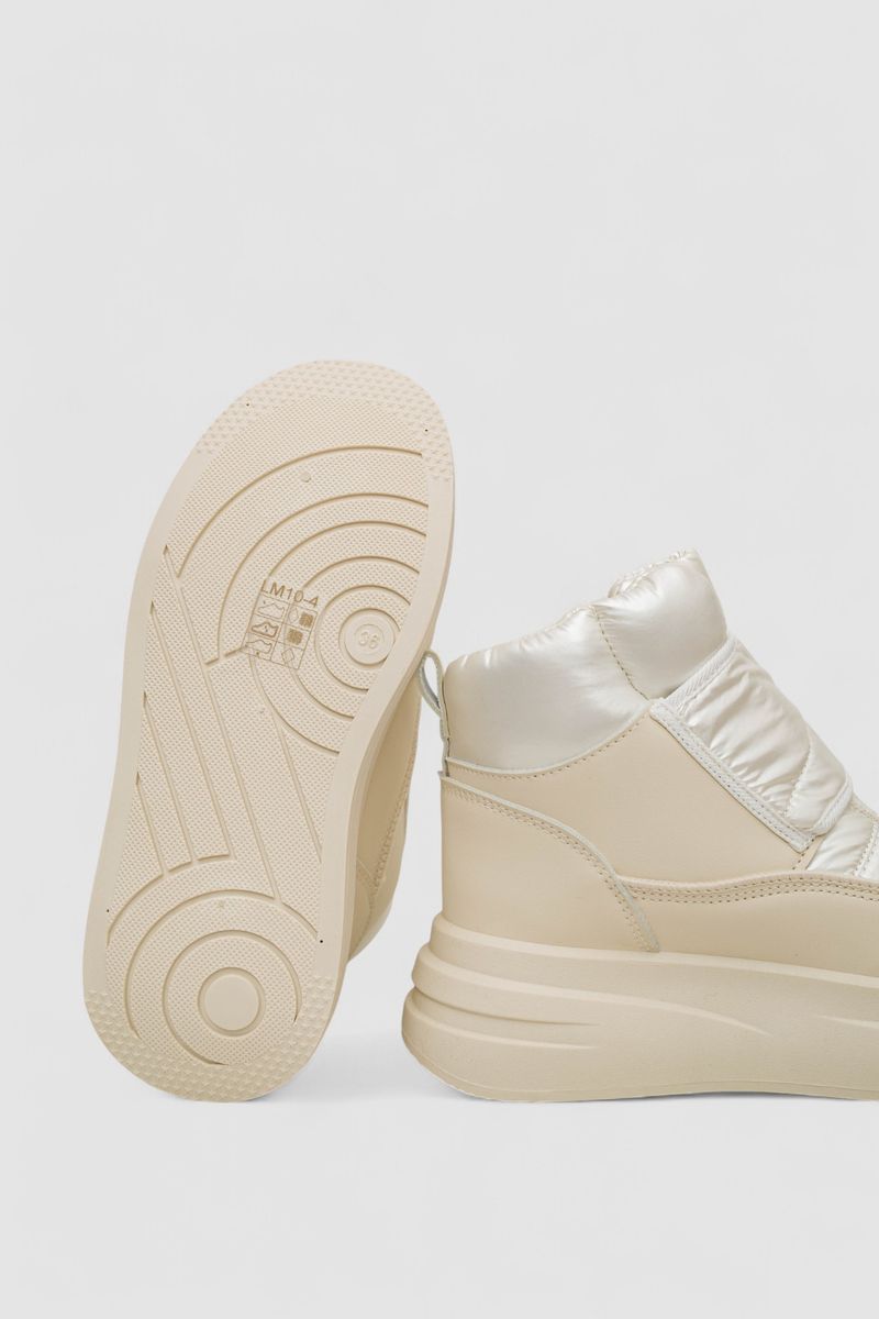 Дутики жіночі зимові на хутрі, колір бежевий, 248RLM10 - Зображення 5