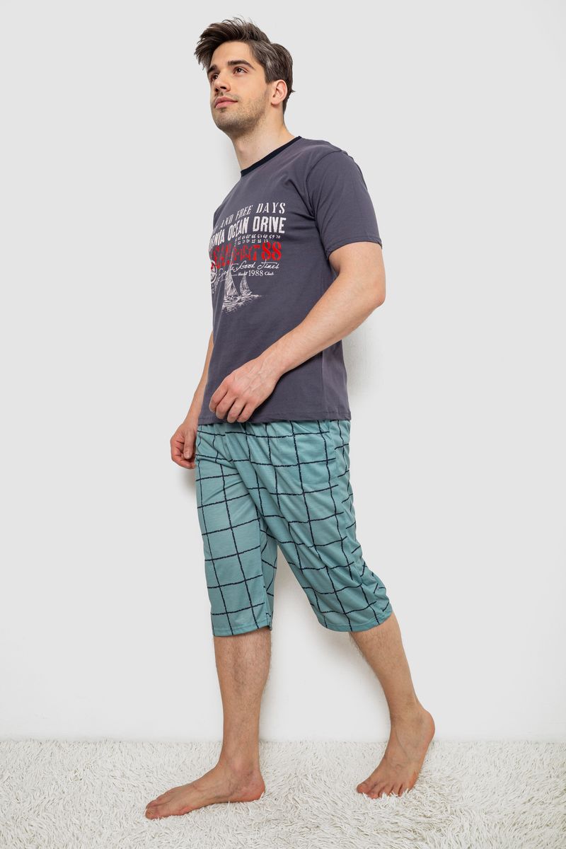 Піжама чоловіча з принтом, колір сірий, 243R2011 - Зображення 3
