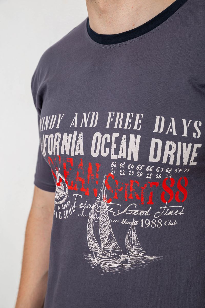 Піжама чоловіча з принтом, колір сірий, 243R2011 - Зображення 5