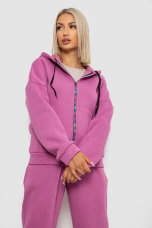 Спортивний костюм жіночий на флісі, колір темно-бузковий, 238R5715