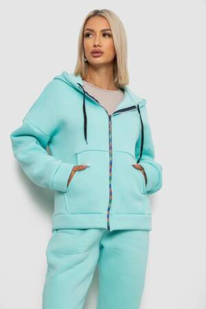 Спортивний костюм жіночий на флісі, колір м’ятний, 238R5715