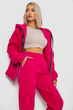 Спортивний костюм жіночий на флісі, колір малиновий, 238R5715