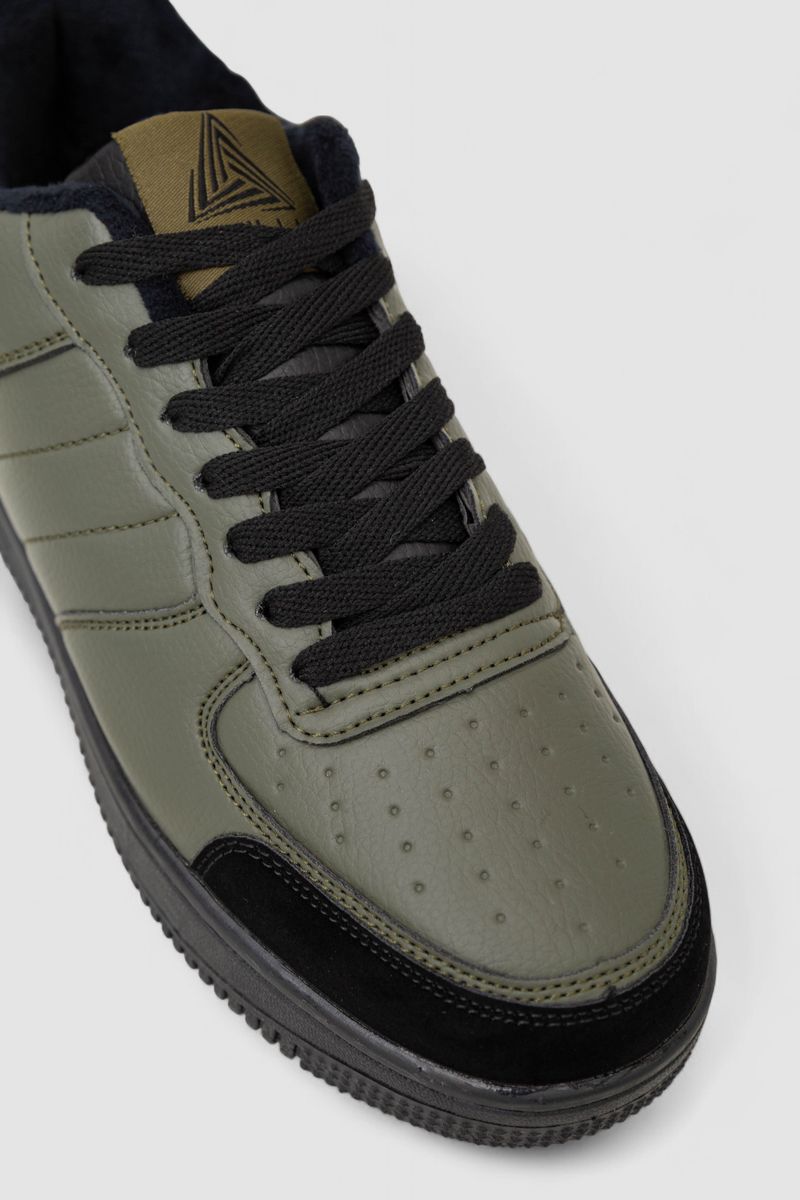 Кросівки чоловічі зимові на хутрі, колір хакі, 248RH201