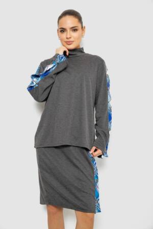 Костюм жіночий, колір сіро-синій, 257R322-3