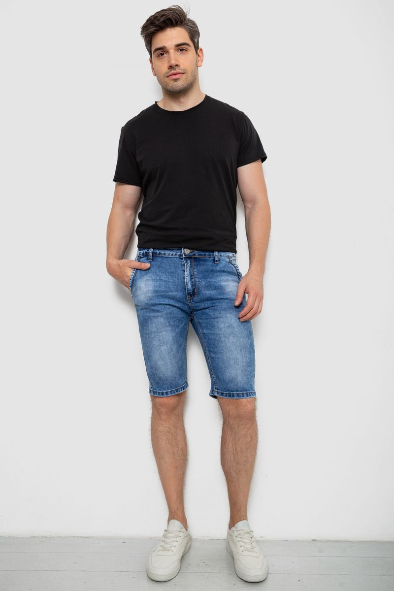 Шорти чоловічі джинсові, колір синій, 244RLS22-0211