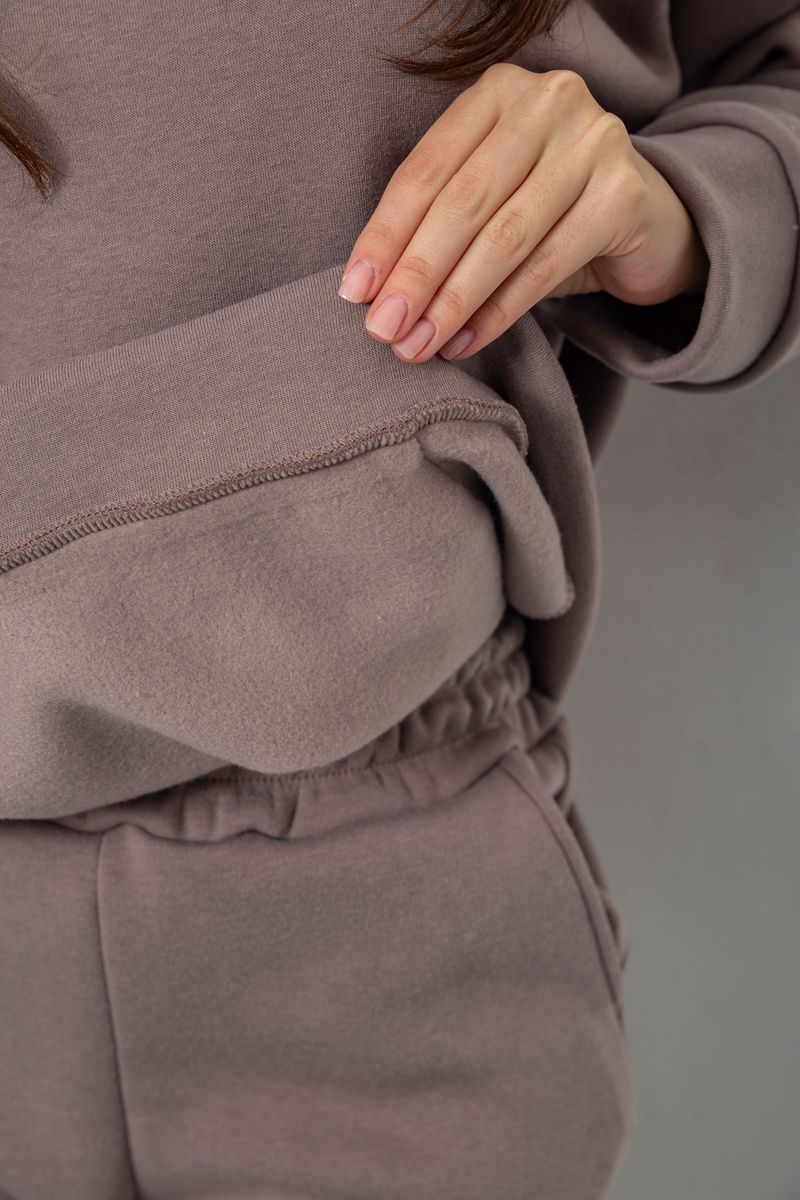 Спортивний костюм жіночий на флісі, колір мокко, 257R85 - Зображення 6
