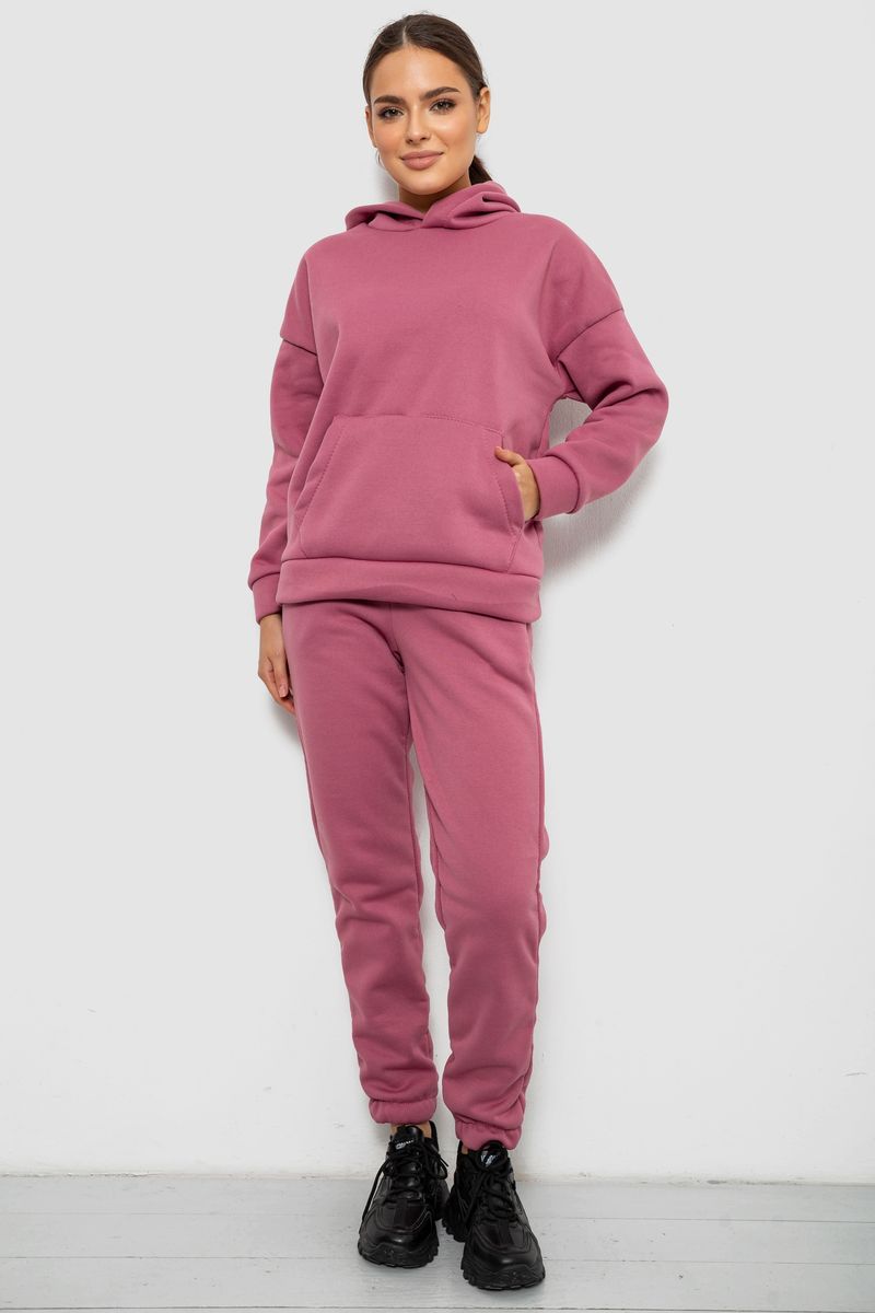 Спортивний костюм жіночий на флісі, колір пудровий, 257R85