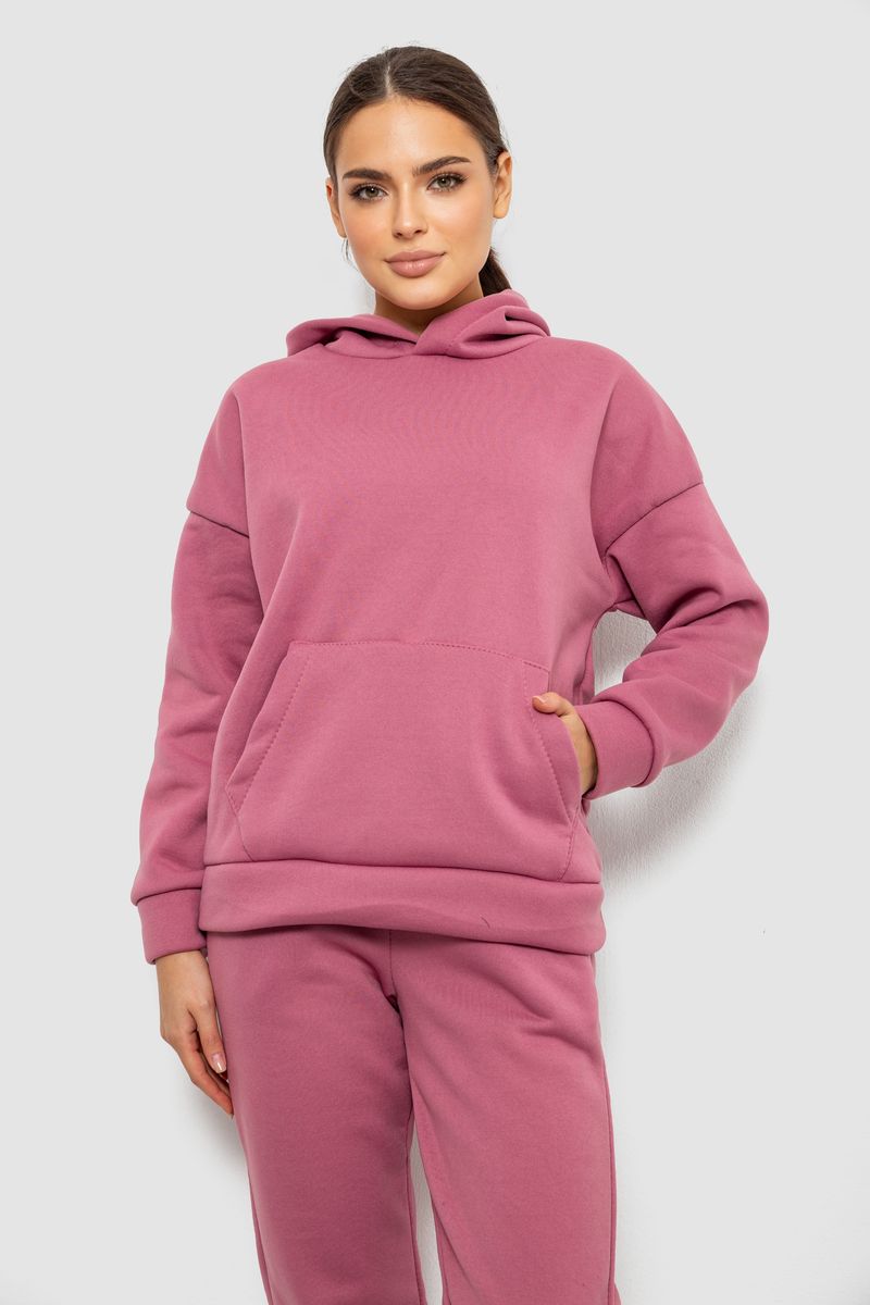 Спортивний костюм жіночий на флісі, колір пудровий, 257R85