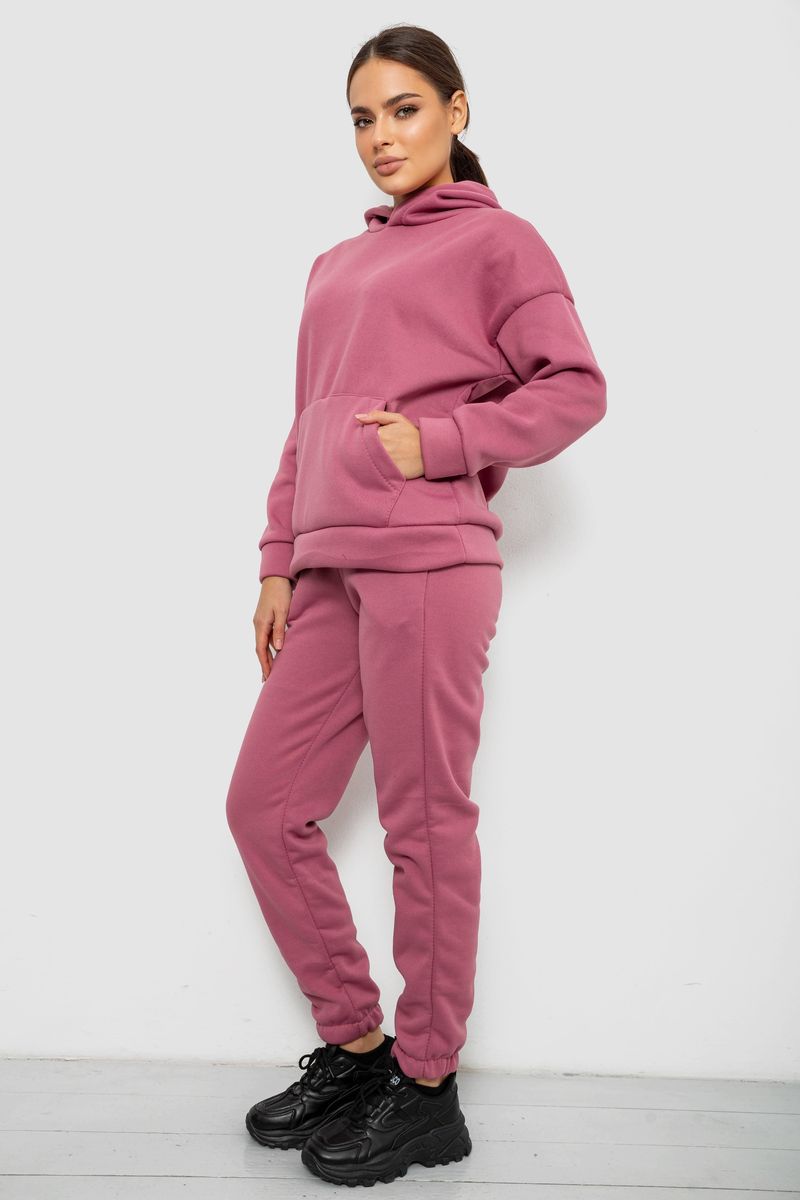 Спортивний костюм жіночий на флісі, колір пудровий, 257R85 - Зображення 3