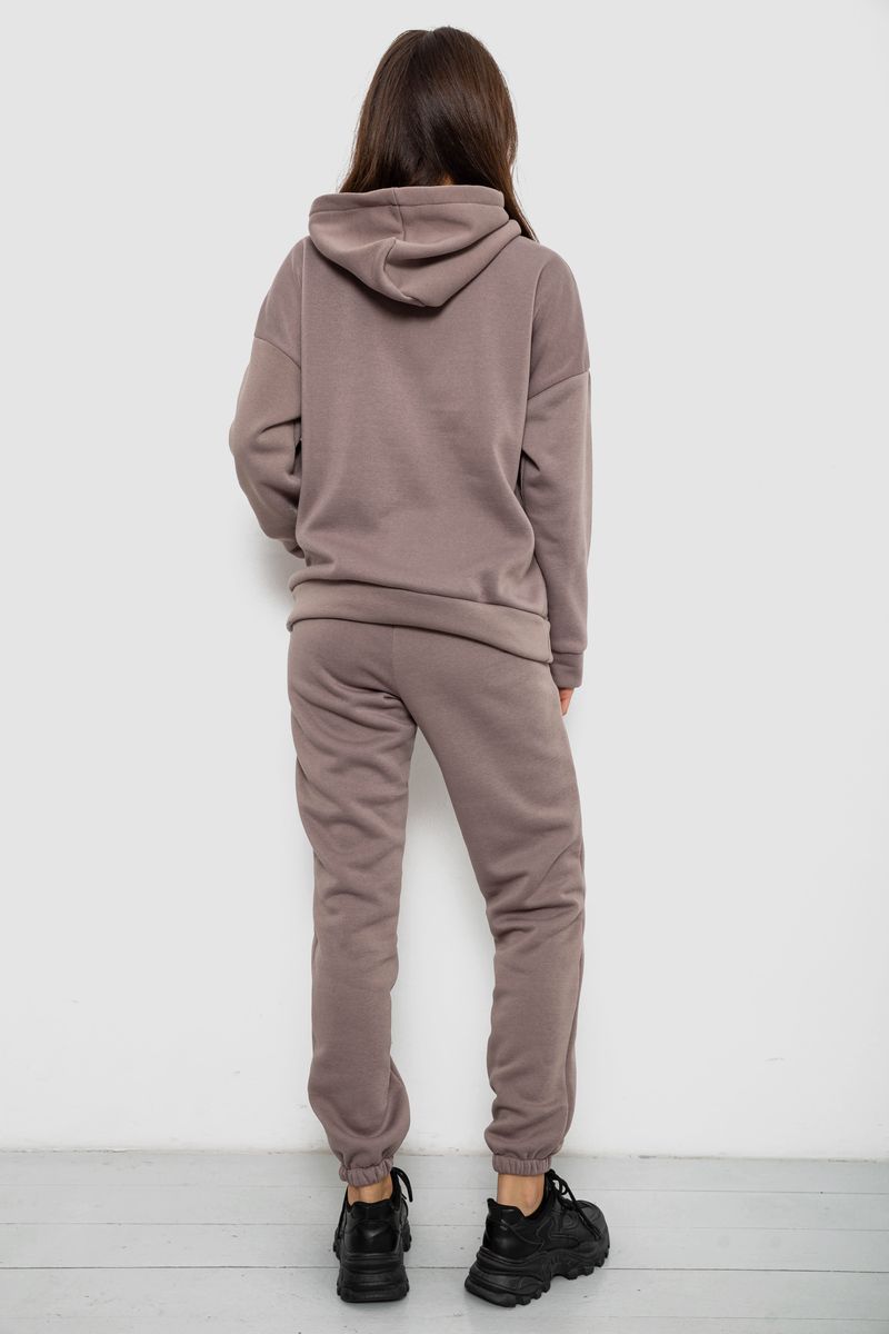 Спортивний костюм жіночий на флісі, колір мокко, 257R85 - Зображення 4