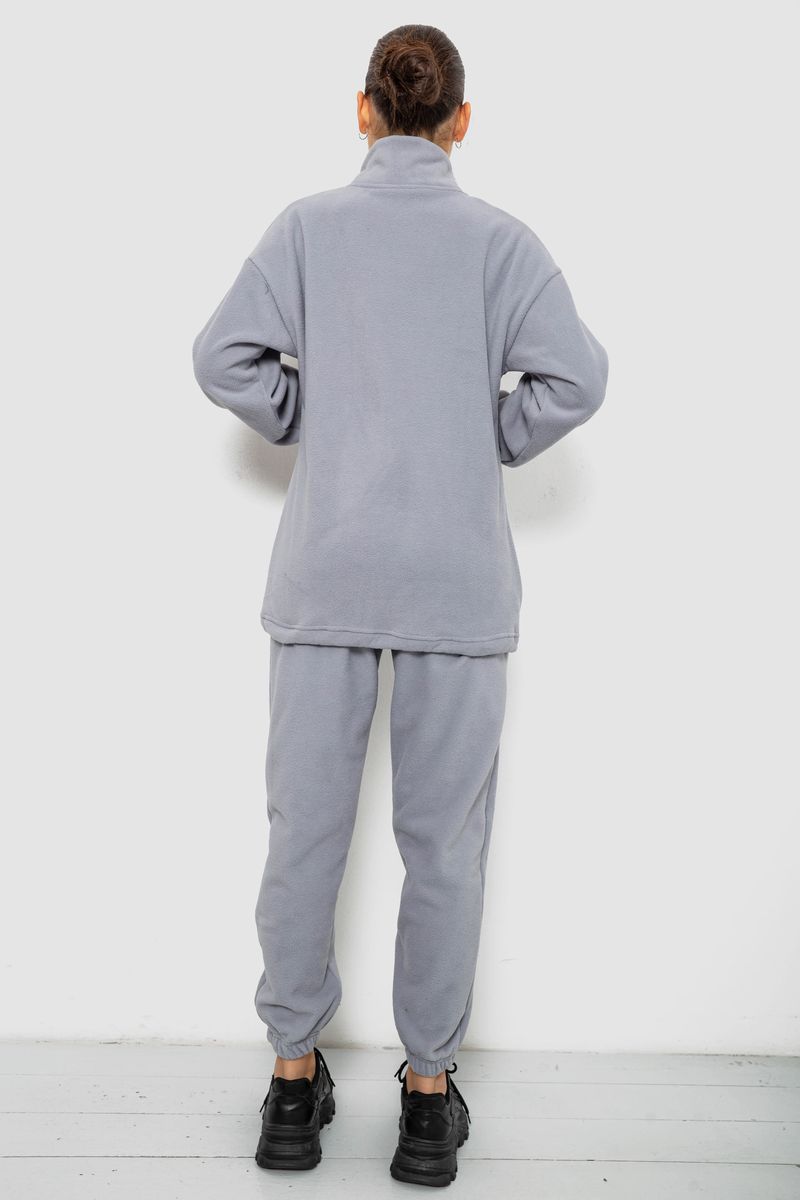 Спорт костюм жіночий на флісі, колір світло-сірий, 241R2007 - Зображення 4