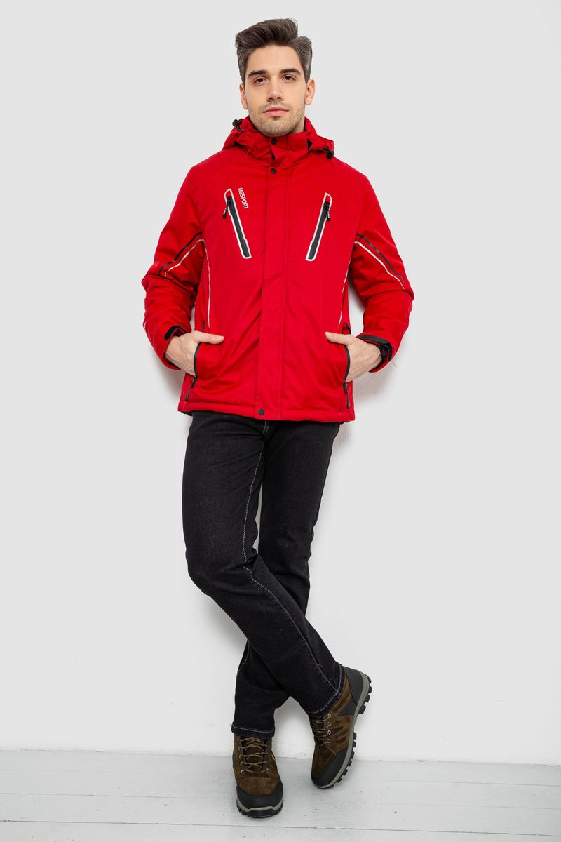 Куртка чоловіча демісезонна з капюшоном, колір червоний, 244RZ-2519AL
