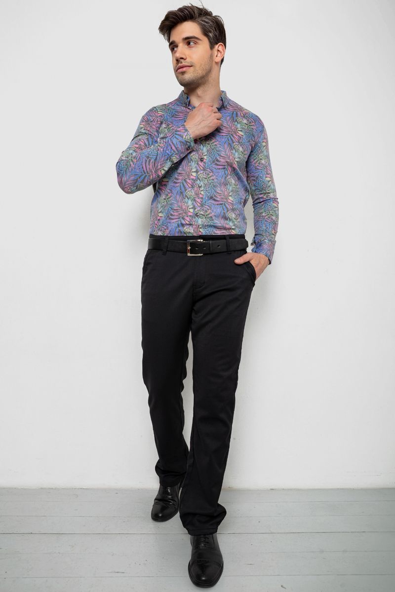 Сорочка чоловіча з принтом, колір різноколір, 214R3221
