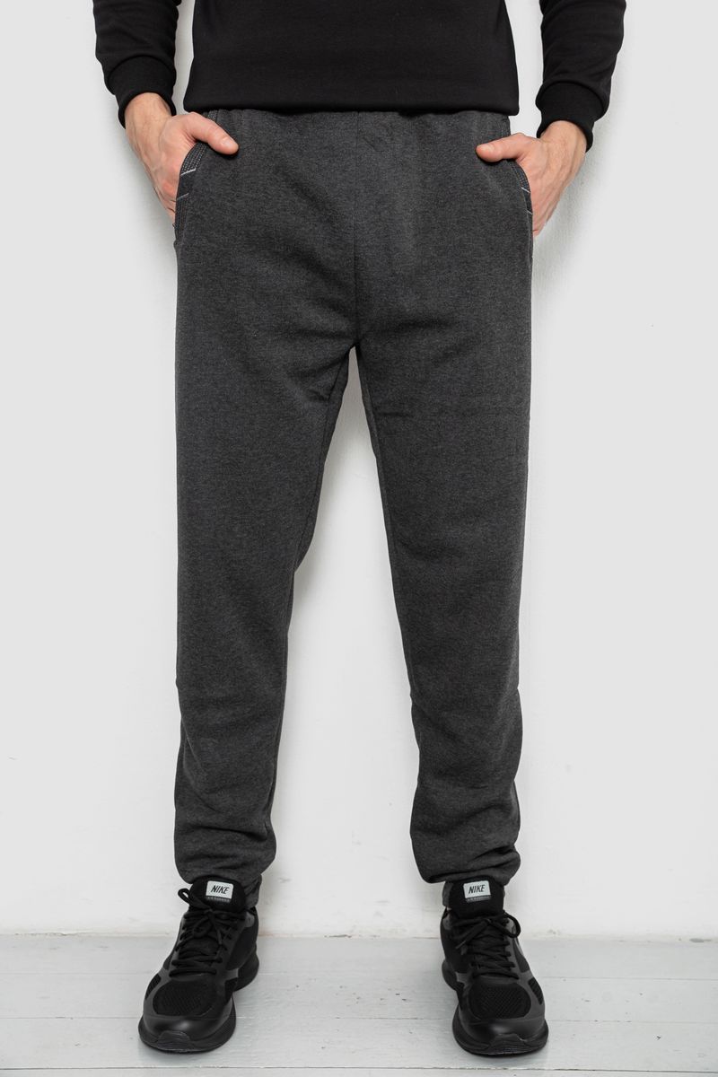 Спортивні штани чоловічі на флісі, колір сірий, 244R41553